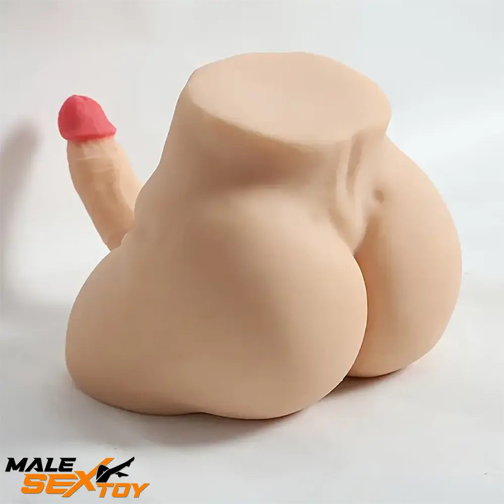 5.12in Real Silicone Riding Flexible Dildo With 8.5lb Sex Doll Torso Male Sex Toy