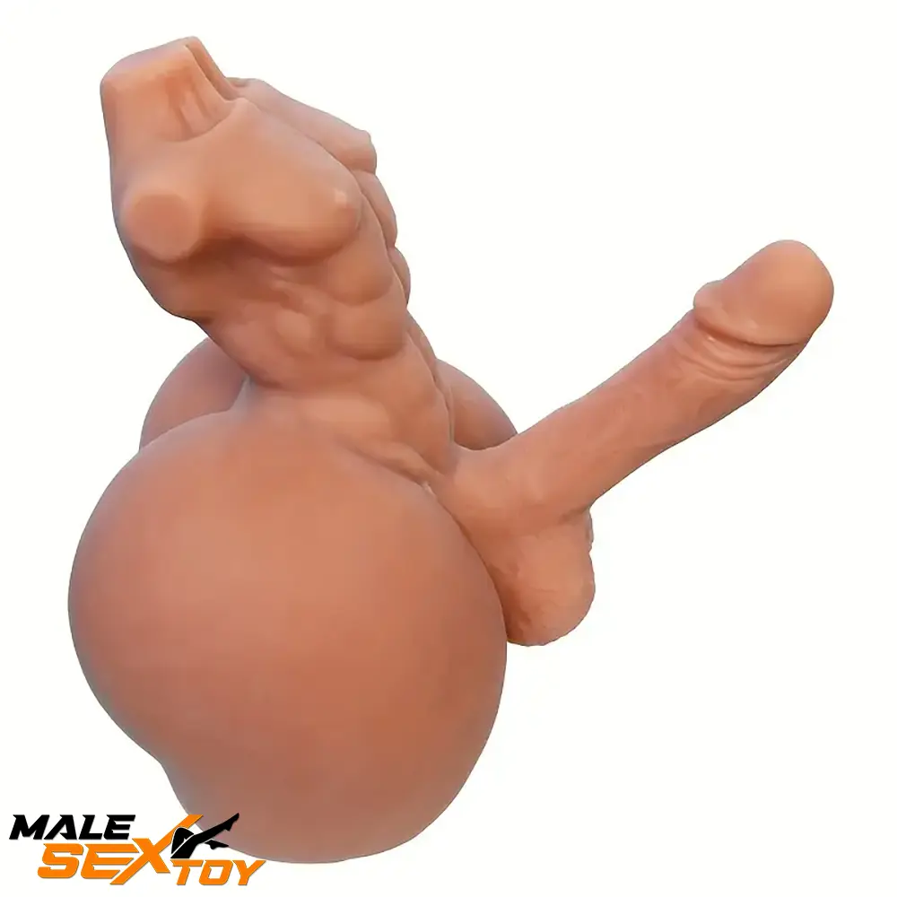 5.5in Real Riding Silicone Flexible Dildo With 5.1lb BBW Sex Doll Torso Male Sex Toy