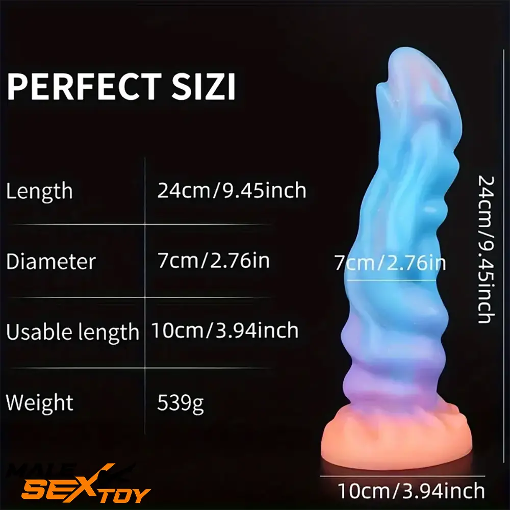 9.45in Silicone Soft Big Luminous Monster Dildo For Prostate Stimulator Male Sex Toy
