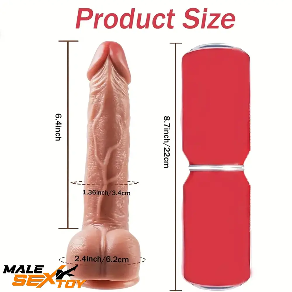 8.7in Soft Real Silicone Big Dildo For G Spot Women Pleasure Lovers Male Sex Toy