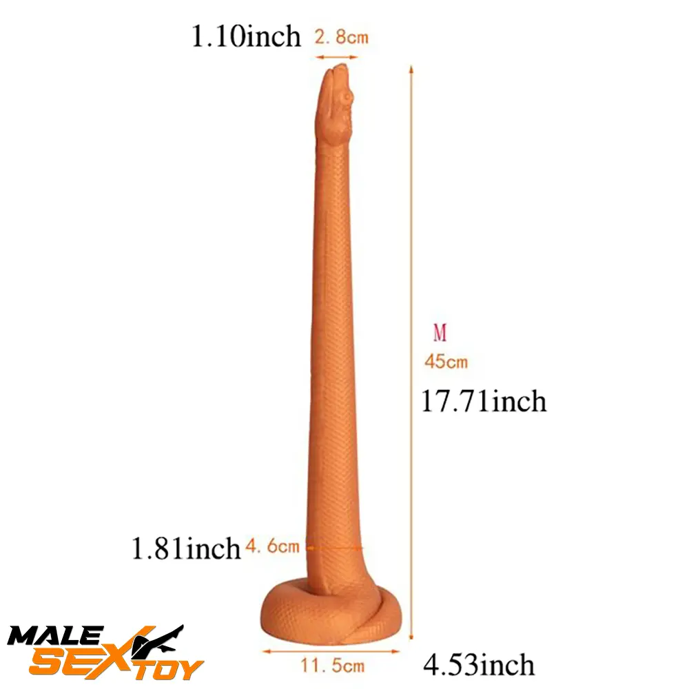 13.78in 17.72in 21.65in Long Huge Silicone Soft Snake Animal Dildo Male Sex Toy