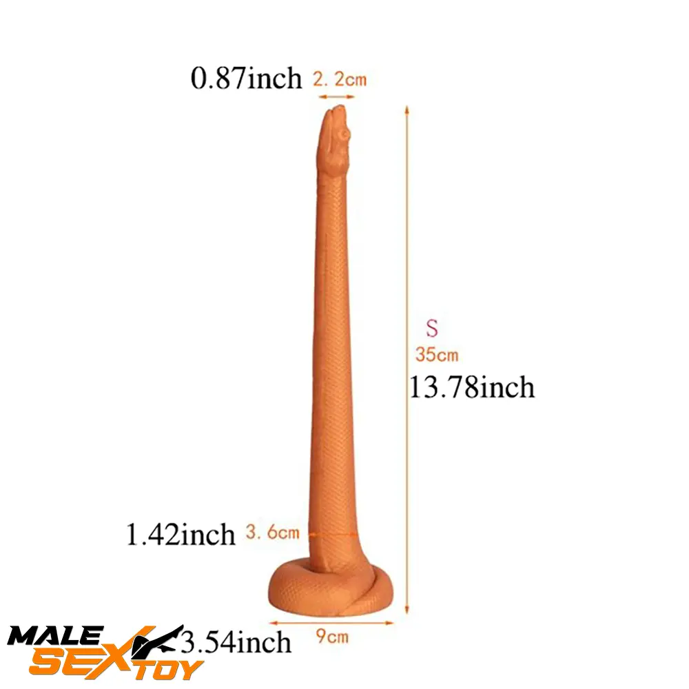 13.78in 17.72in 21.65in Long Huge Silicone Soft Snake Animal Dildo Male Sex Toy