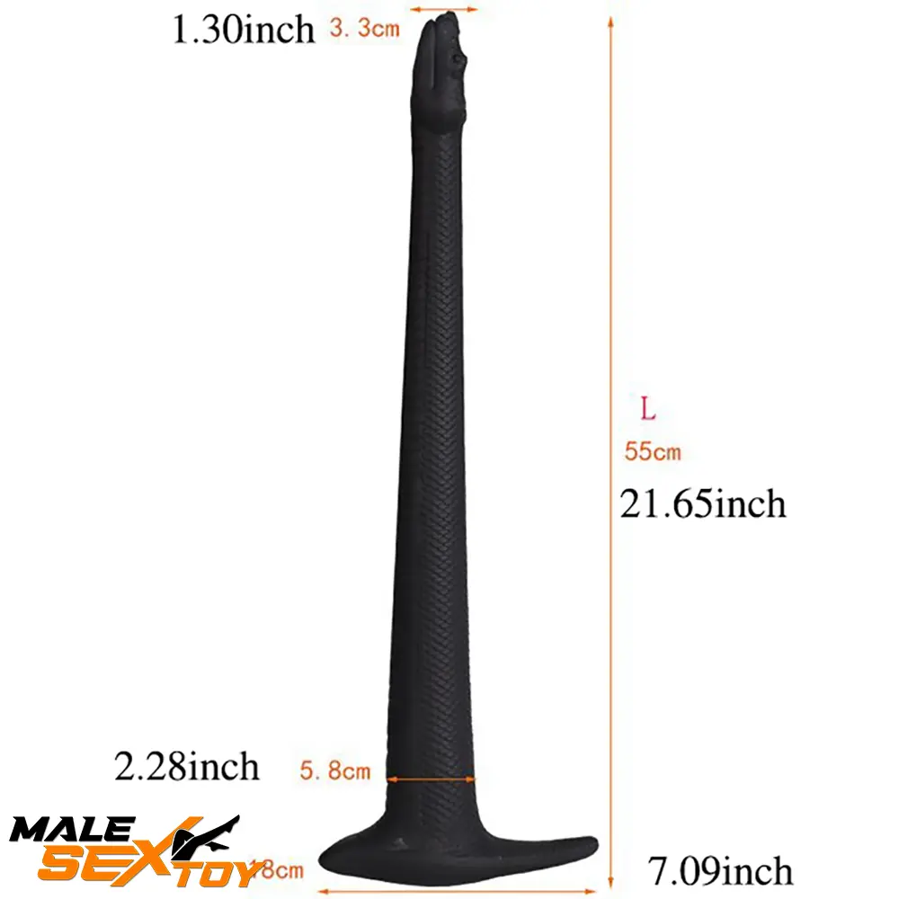 13.78in 17.72in 21.65in Long Huge Silicone Soft Snake Animal Dildo Male Sex Toy