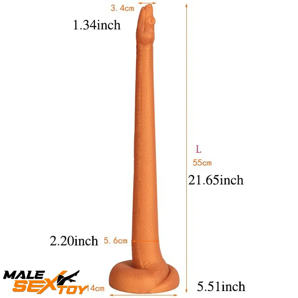 13.78in 17.72in 21.65in Long Huge Silicone Soft Snake Animal Dildo Male Sex Toy