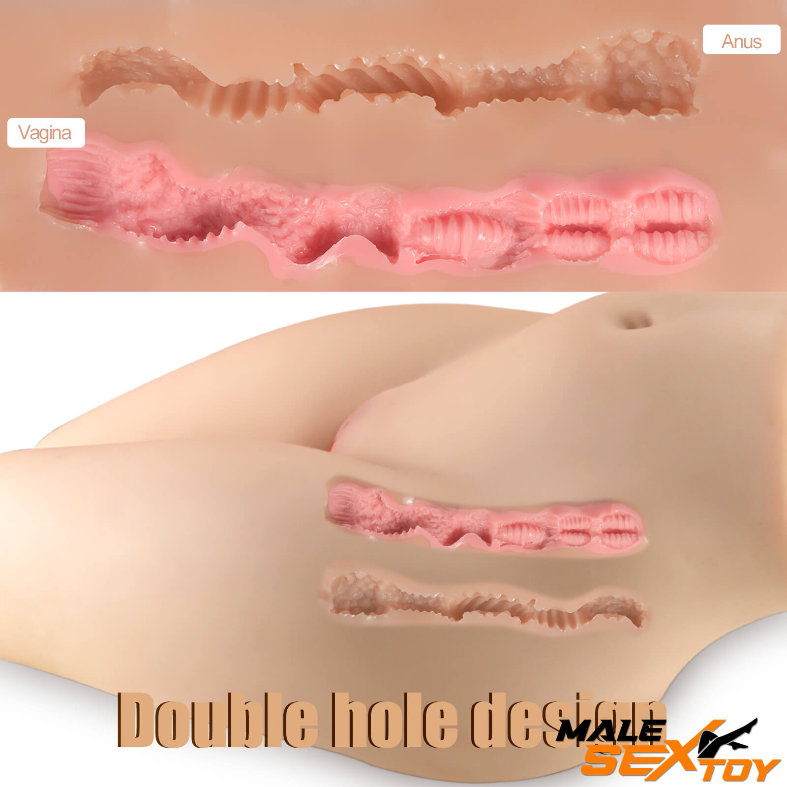 13.23lb Realistic 3D Sexy Sex Doll Torso For Vagina Anus Sex Male sex toy