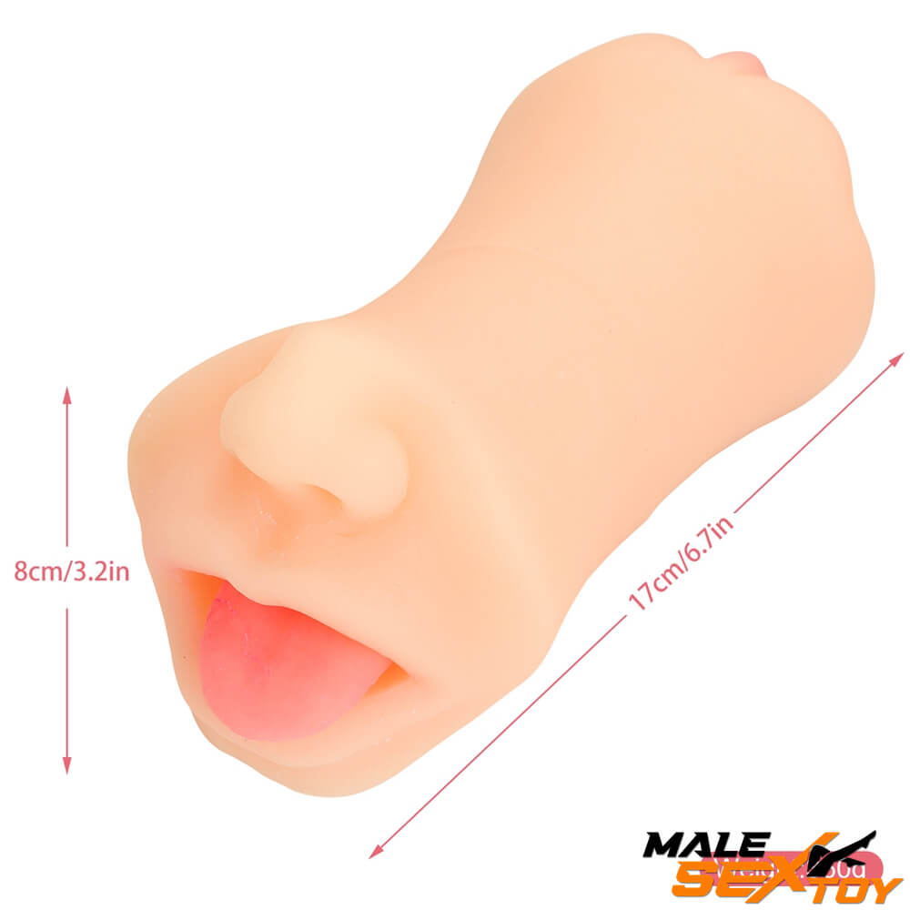 Dual Ends Vagina Pussy Pocket For Men Blowjob Oral Masturbator Male sex toy