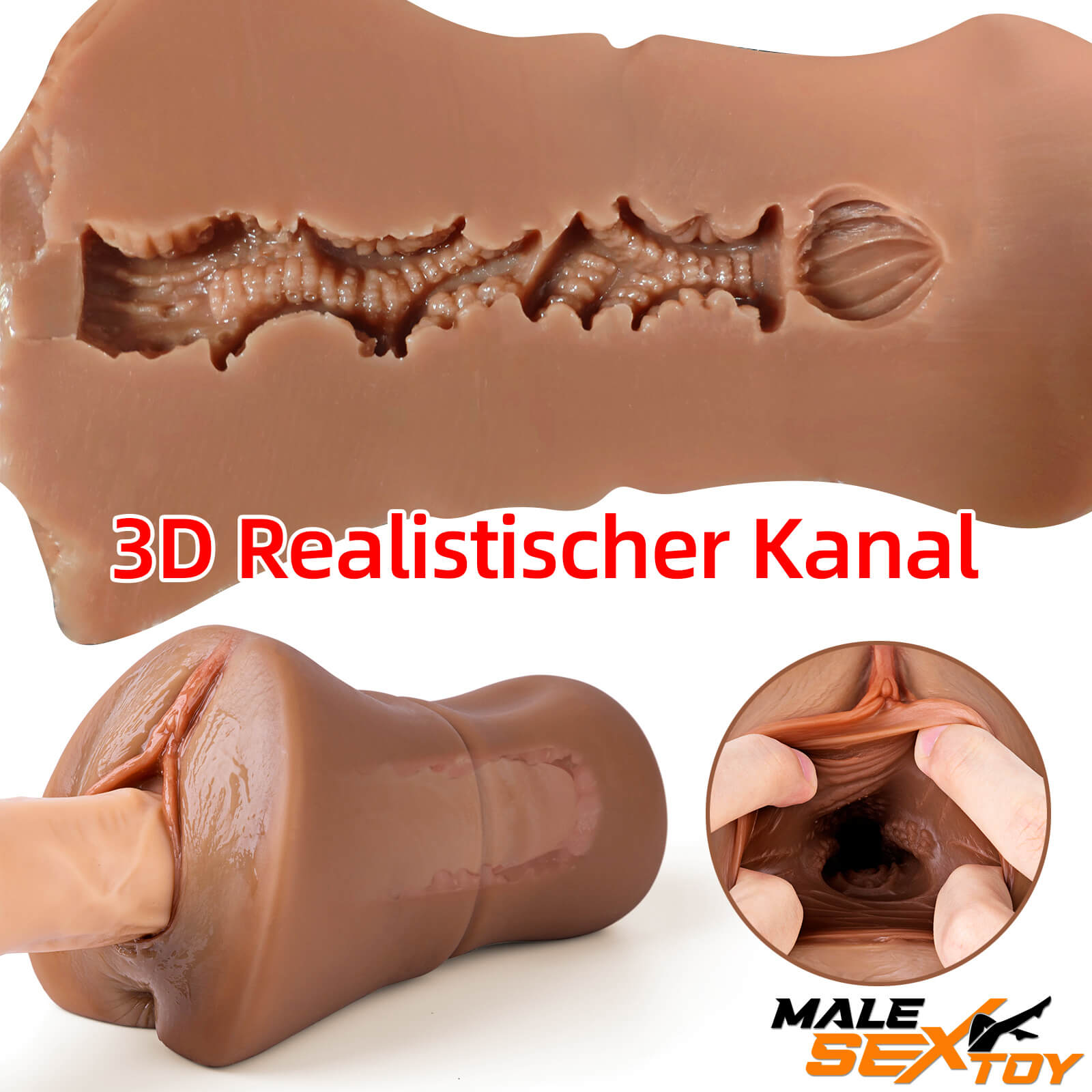 4D Realistic Pocket Pussy For Men Fucking Anal Male Masturbator Male sex toy