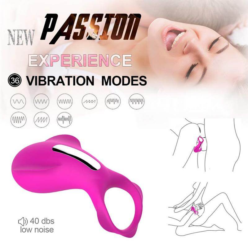 Ergonomic Design USB Charging 36 Vibrating Modes Cock Ring Male sex toy