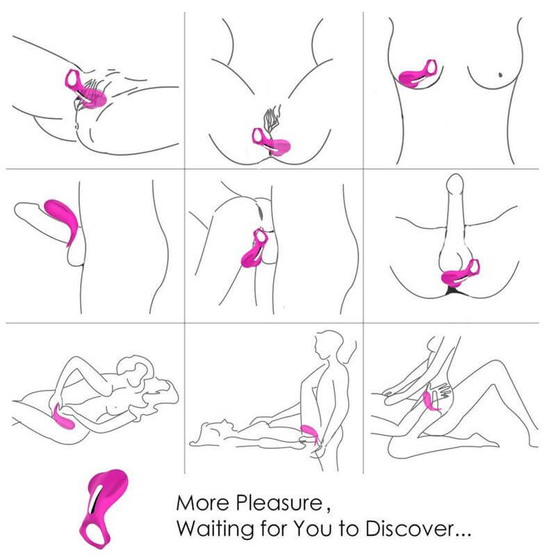 Ergonomic Design USB Charging 36 Vibrating Modes Cock Ring Male sex toy