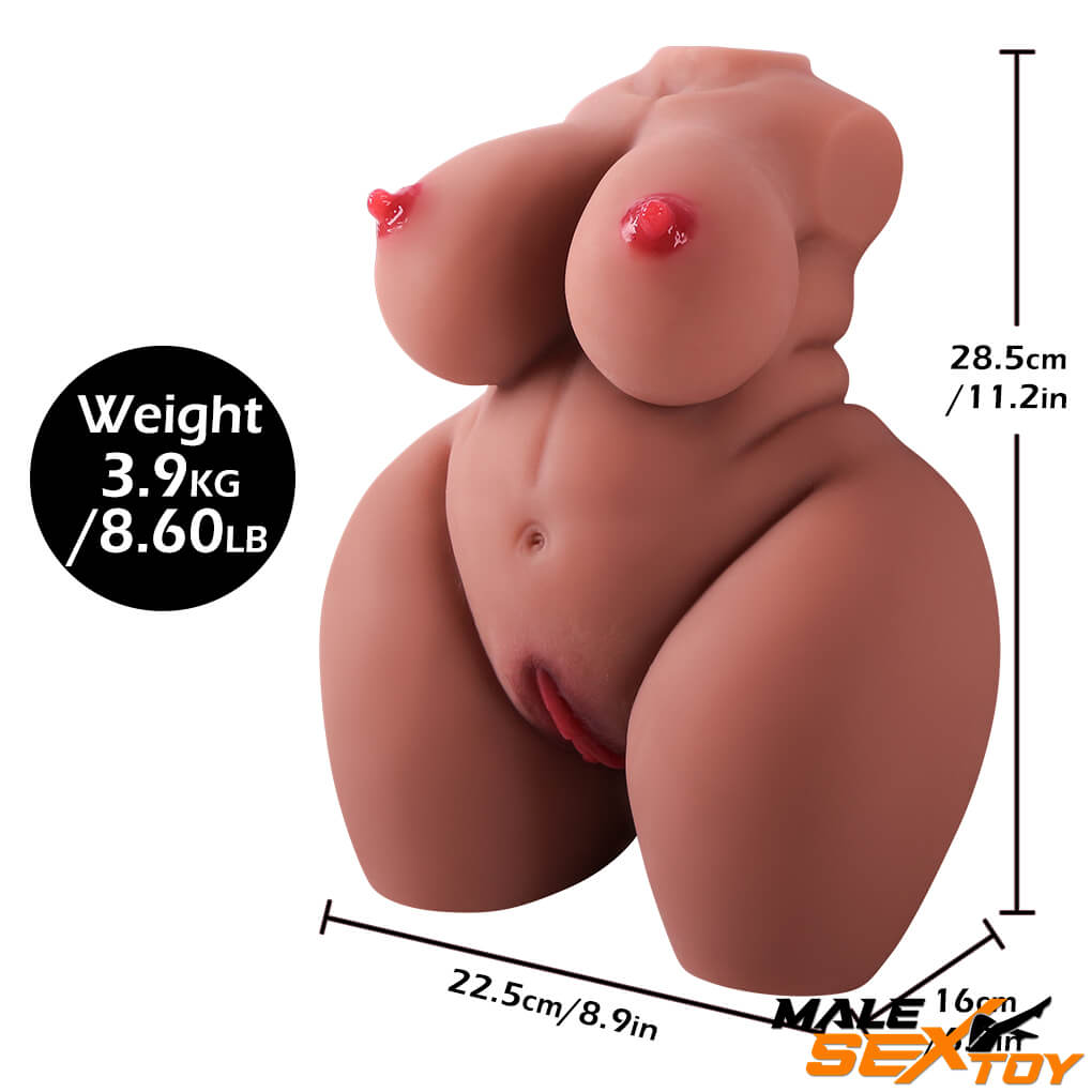 8.6lb Half Body Ebony BBW Sex Doll Torso For Adult Men Orgasm Male sex toy