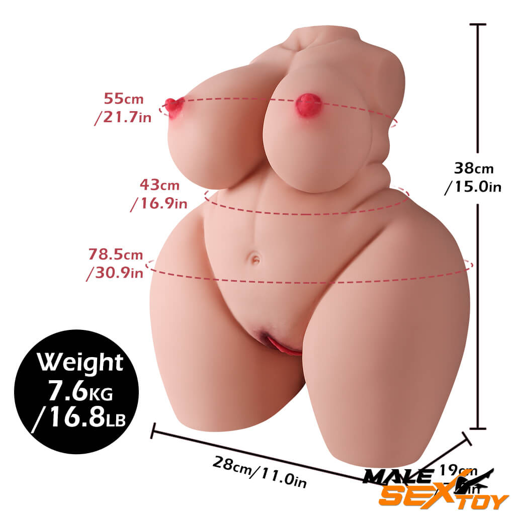16.76lb BBW Big Ass Fat Woman Sex Doll Torso For Breasts Sex Male sex toy