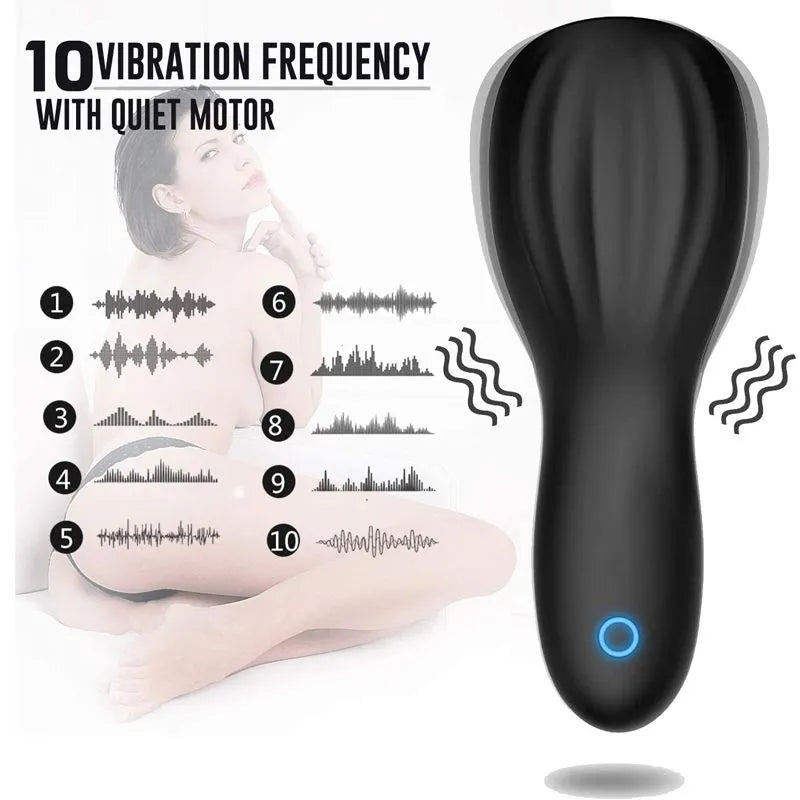 Unique Real Feeing Lifelike Vibrating Auto Male Marsturbator Male sex toy
