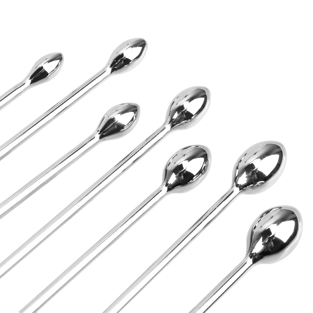 Stainless Steel Urethral Sounding Beads Penis Plug Men Masturbator