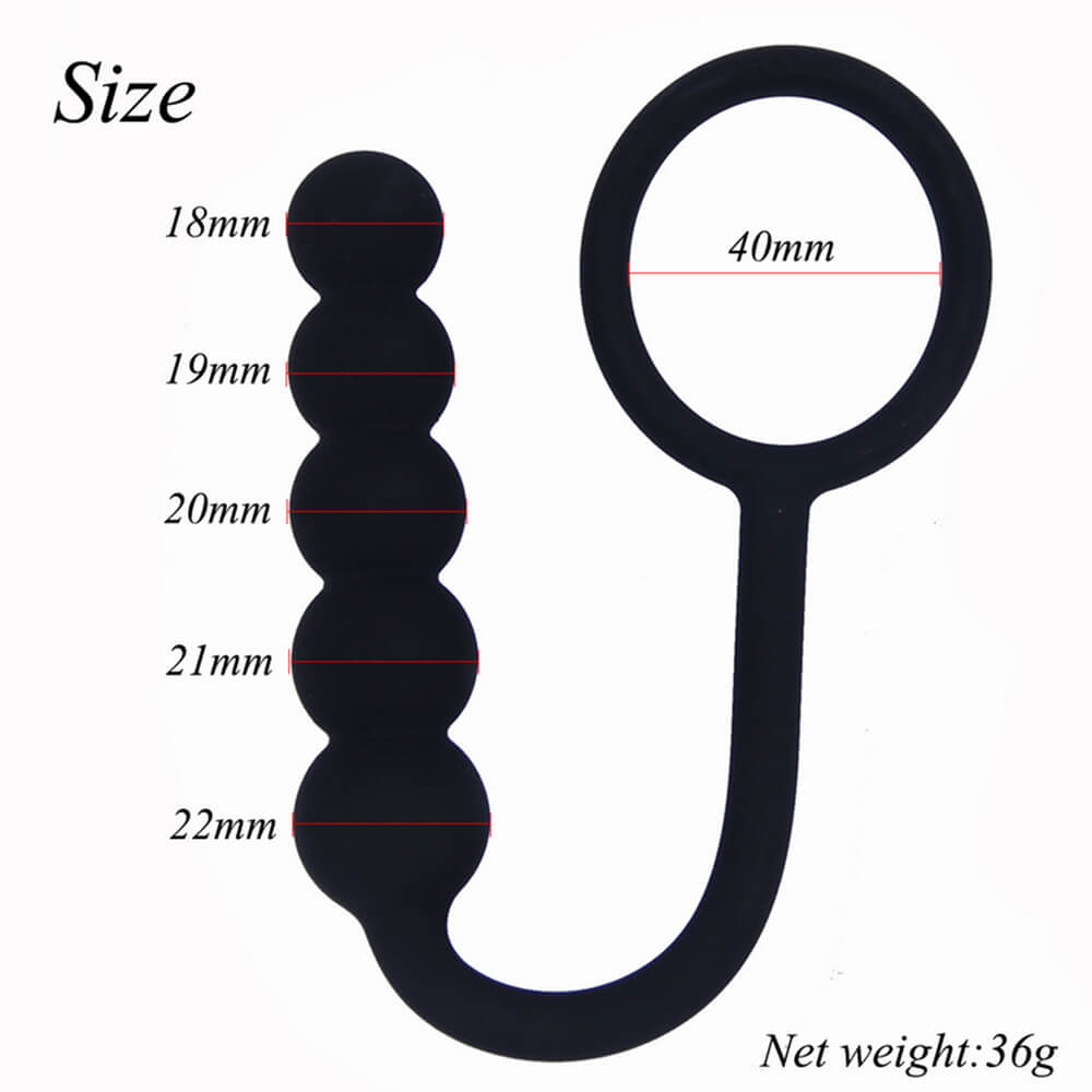 Premium Anal Beads With Penis Ring For Men Masturbation Anal Plug Male sex toy