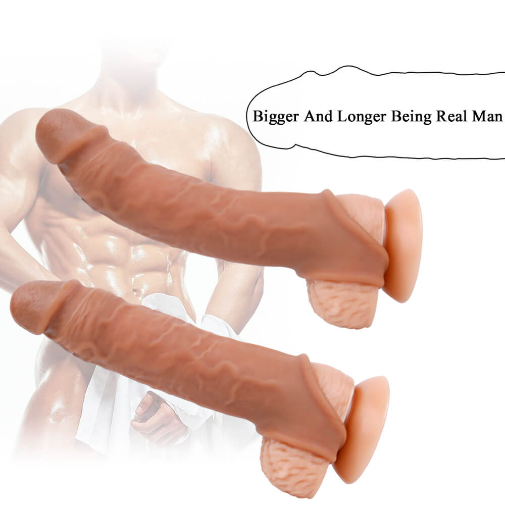 6.3in Stretchy Elastic Extended Thickened Cock Sheath Sleeve For Men Male sex toy