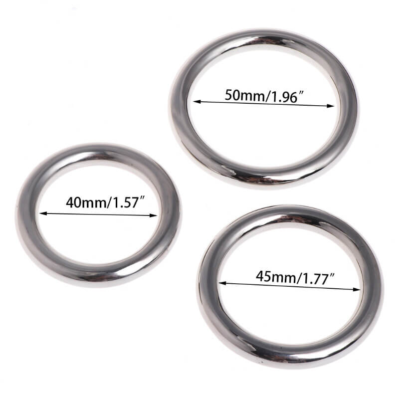 3 Sizes High Quality Stainless Steel Penis Ring For Men Delay Ejaculation