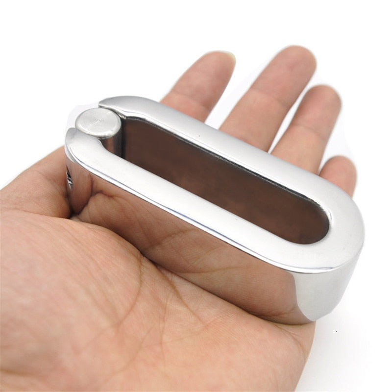 Metal Flat Scrotum Pendant Ball Stretcher Penis Weight Restraint Male sex toy