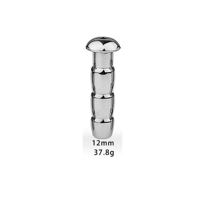Metal Hollow Urethral Sounding Penis Plug Cum Stopper For Male Sex Male sex toy