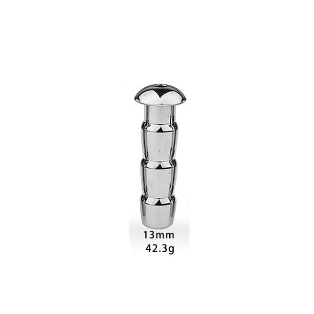 Metal Hollow Urethral Sounding Penis Plug Cum Stopper For Male Sex Male sex toy