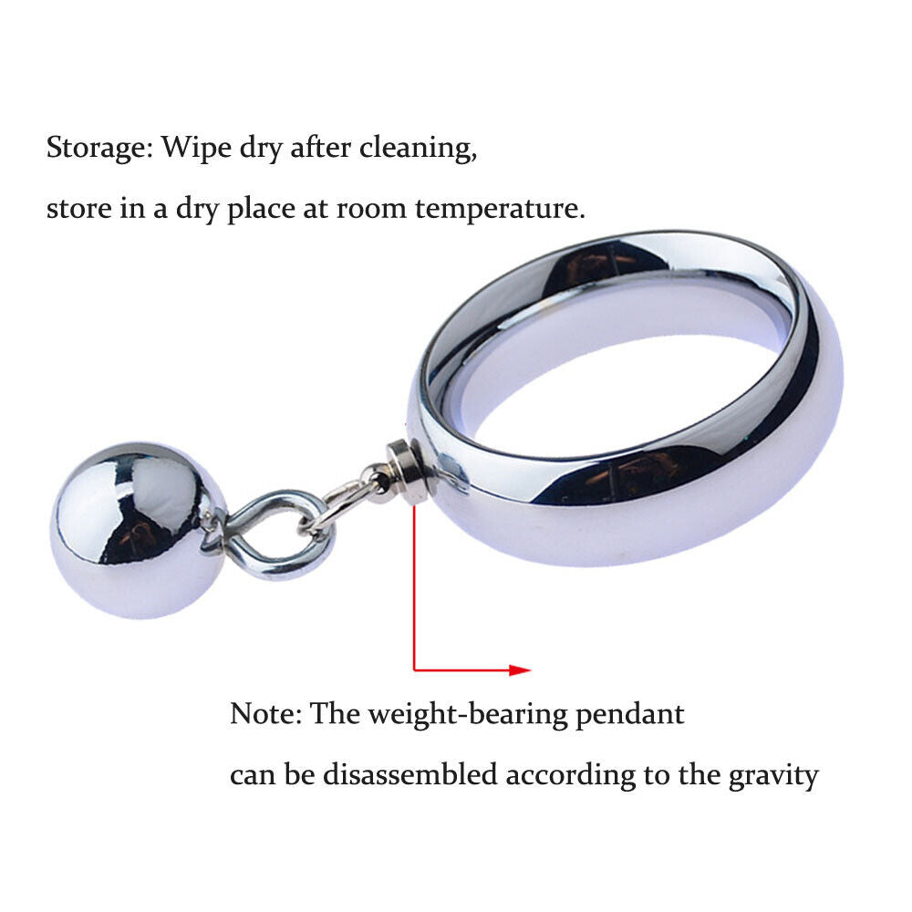Heavy Metal Penis Stretcher Weights With Cock Ring Scrotum Pendant Male sex toy