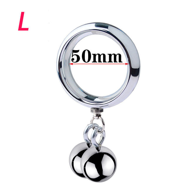 Heavy Metal Penis Stretcher Weights With Cock Ring Scrotum Pendant Male sex toy