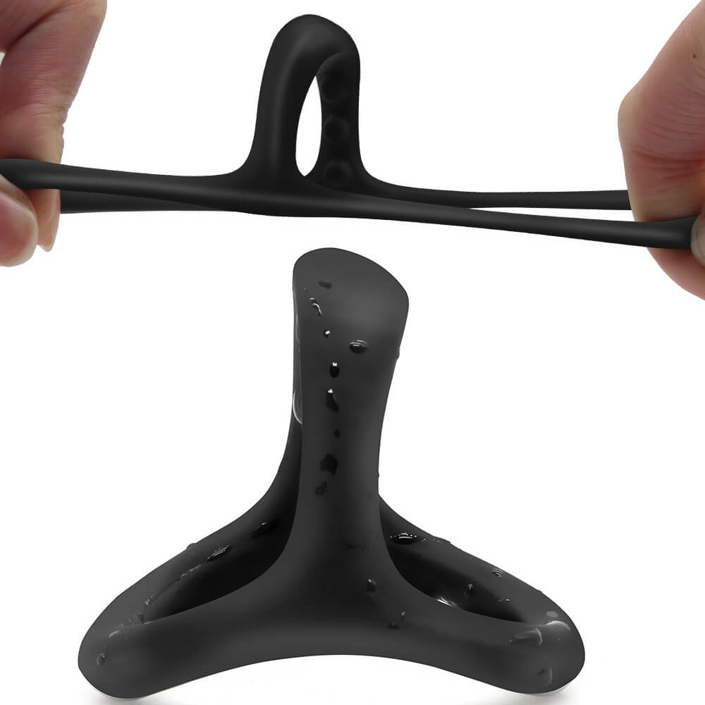 Silicone Triple Cock Ring Delay Ejaculation Ball Stretcher Male Sex Toy Male sex toy