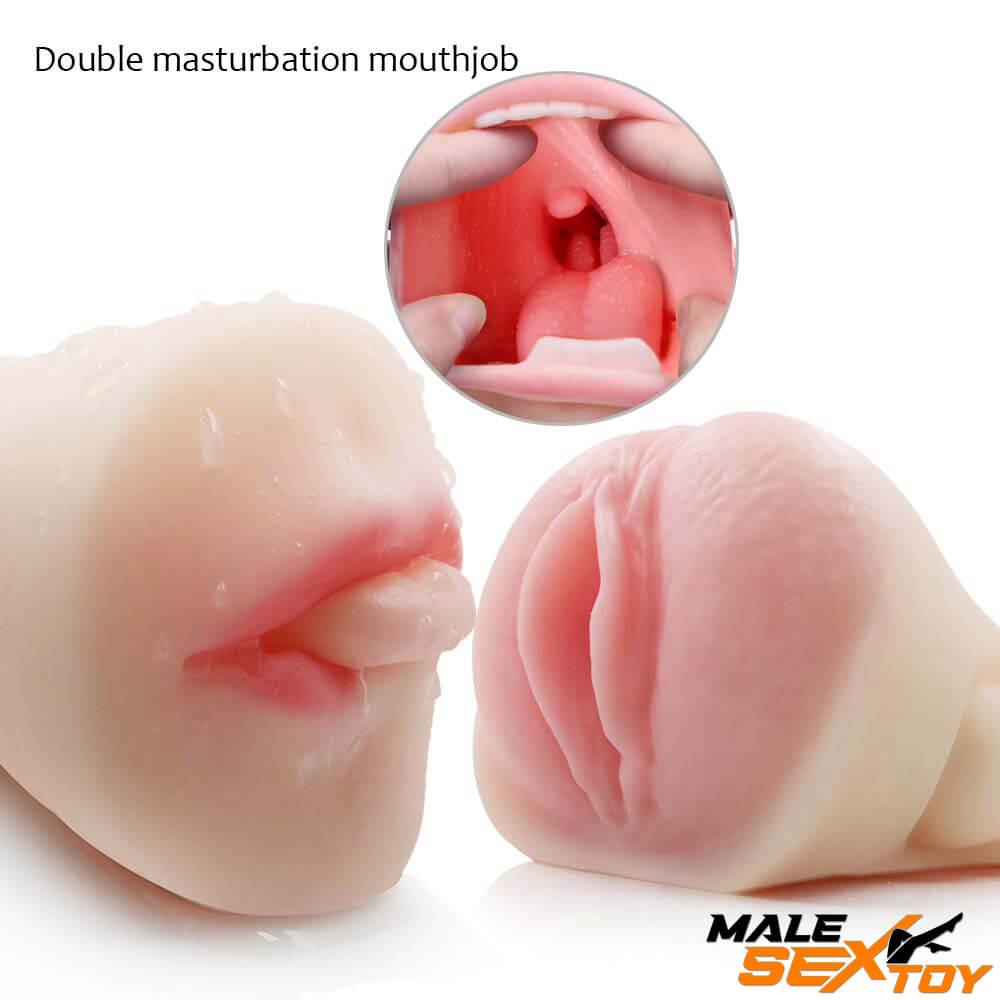 S Design Dual Ends Pocket Pussy With Vagina And Mouth Male sex toy