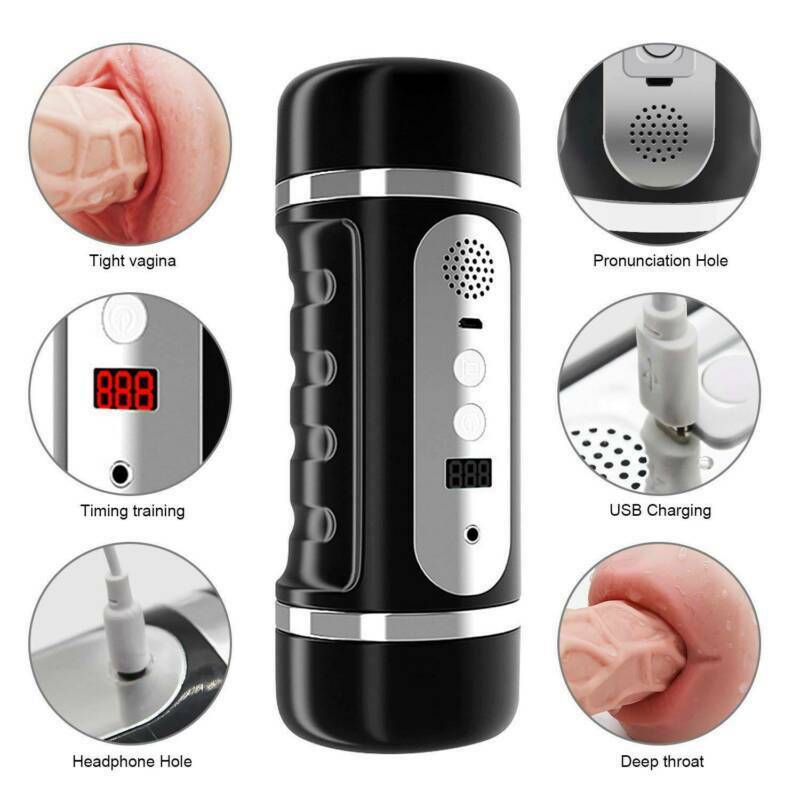 12 Modes Vibrating Pocket Pussy Men Masturbator With Counting Male sex toy
