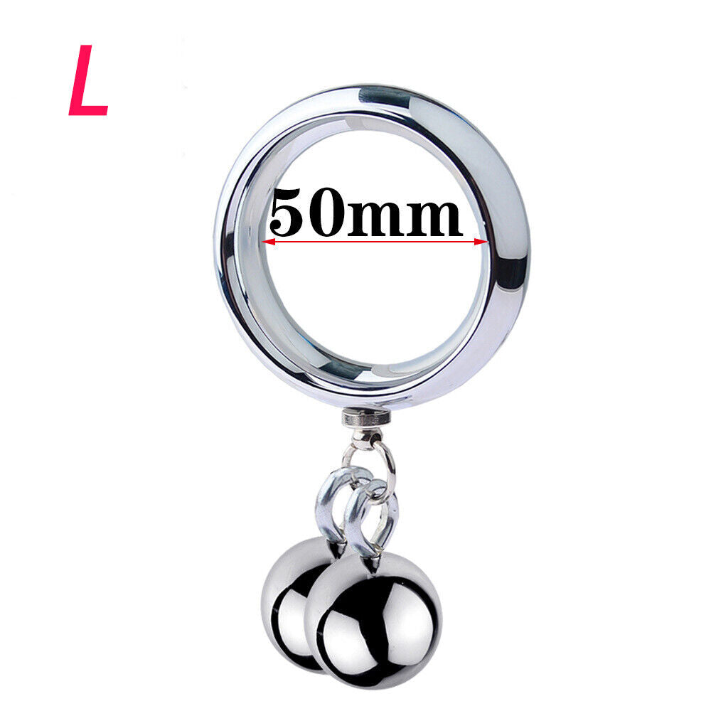 Heavy Metal Penis Stretcher Weights With Cock Ring Scrotum Pendant Male sex toy