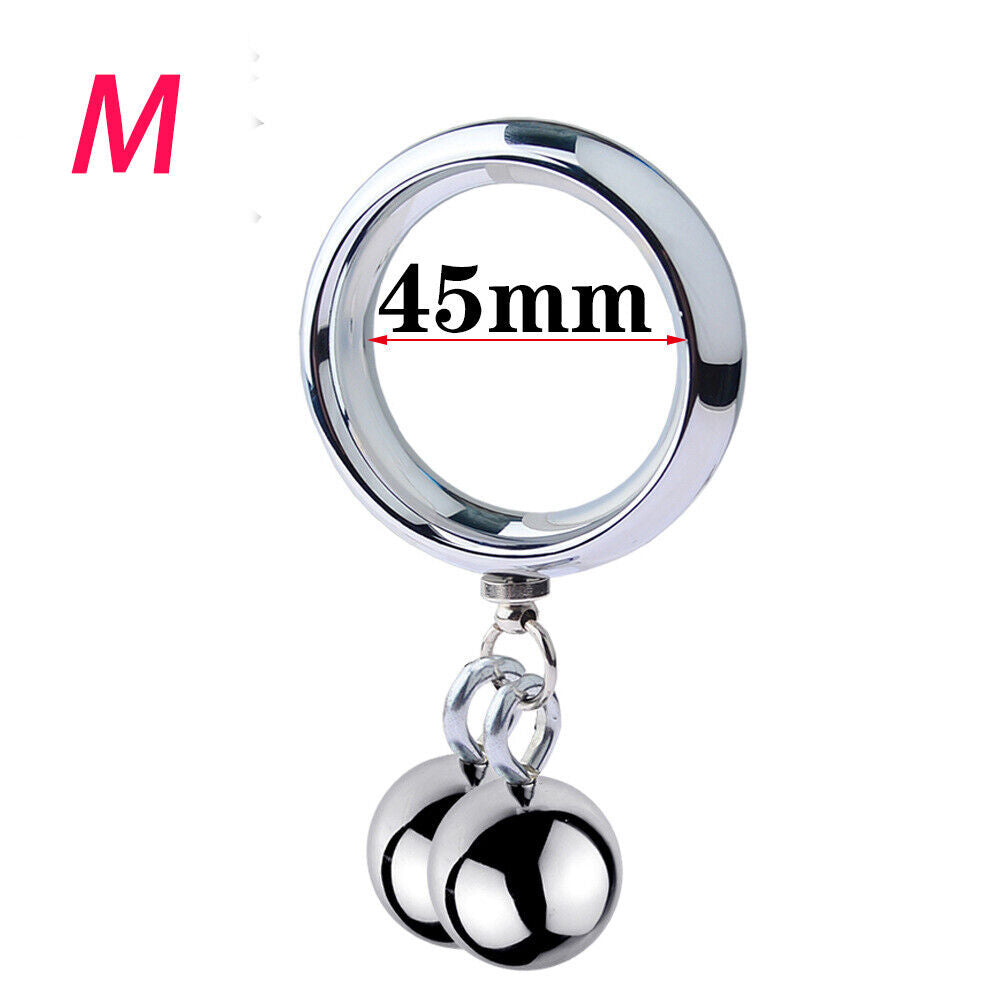 Heavy Metal Penis Stretcher Weights With Cock Ring Scrotum Pendant Male sex toy