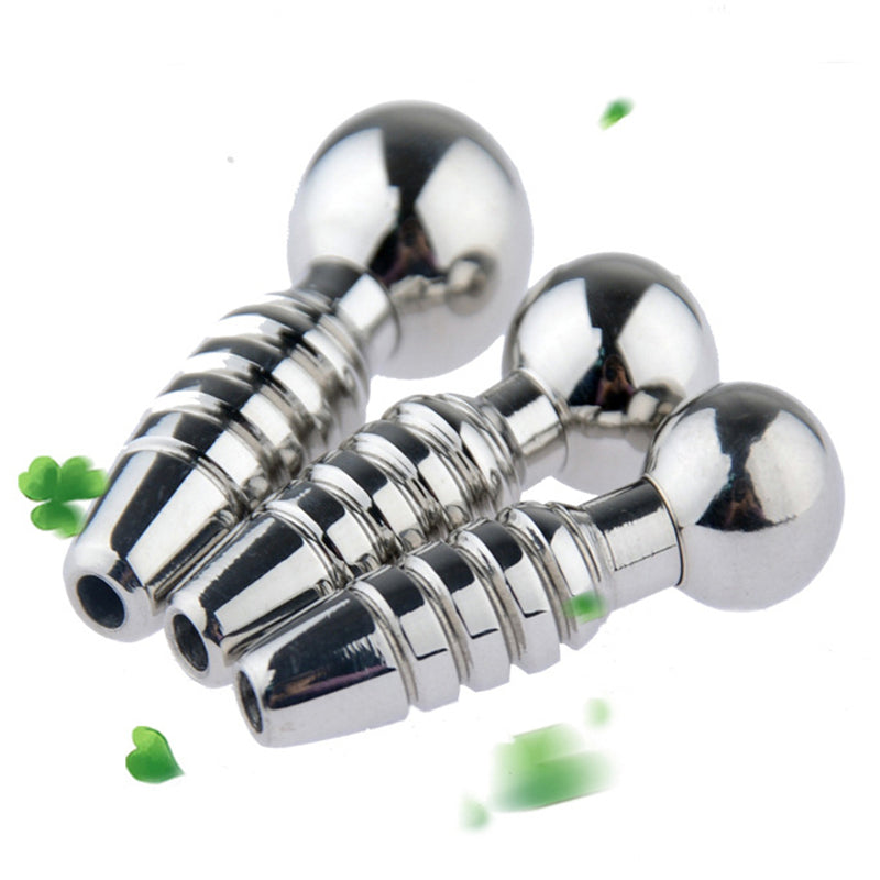 Threaded Stainless Steel Urethral Sound Dilator Male Penis Plug Cum Stopper