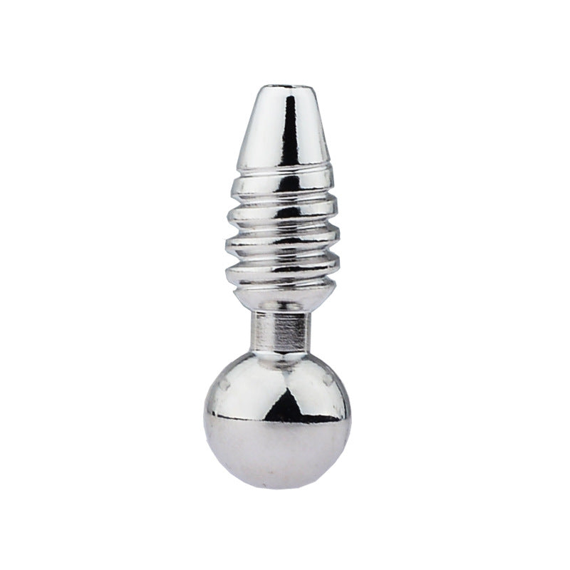 Threaded Stainless Steel Urethral Sound Dilator Male Penis Plug Cum Stopper Male sex toy
