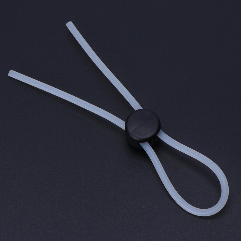 5.12 inch Adjustable Transparent Penis Ring Silicone Sex Toy for Men Male sex toy