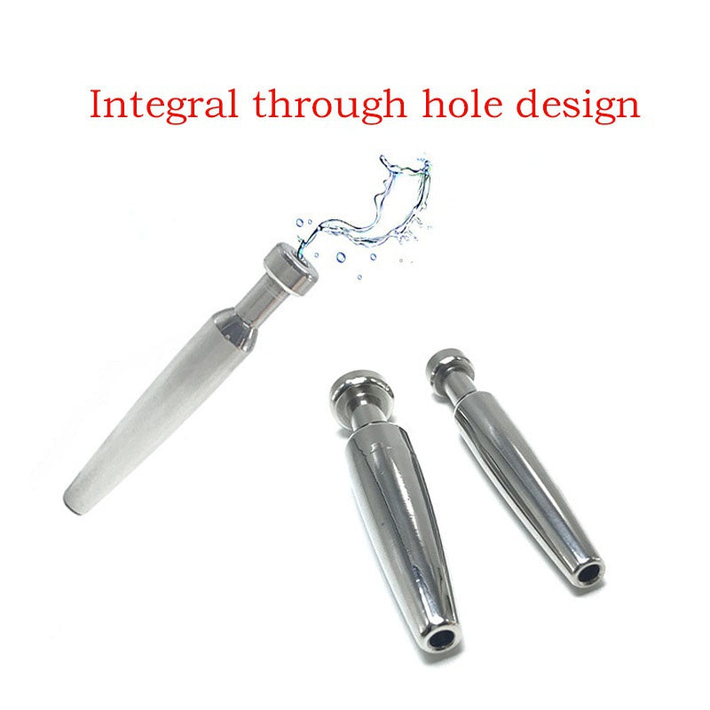 Stainless Steel Hollow Urethral Sounding Plug Male Dilator Stretcher With Through-Hole Stainless Steel Hollow Urethral Sounding Plug Male Dilator Stretcher With Through-Hole