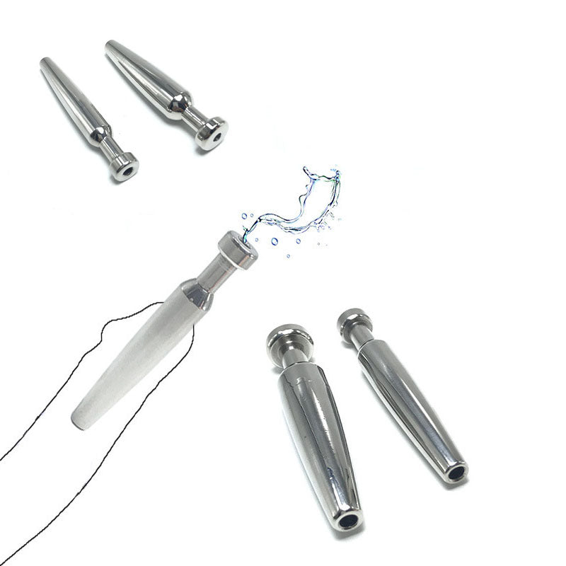 Stainless Steel Hollow Urethra Sounding Penis Plug Catheter Sex Toy