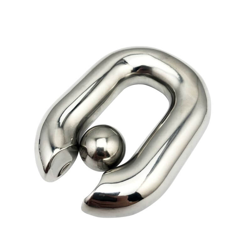 Stainless Steel Ball Scrotum Stretcher Cock Ring Metal Sex Toy