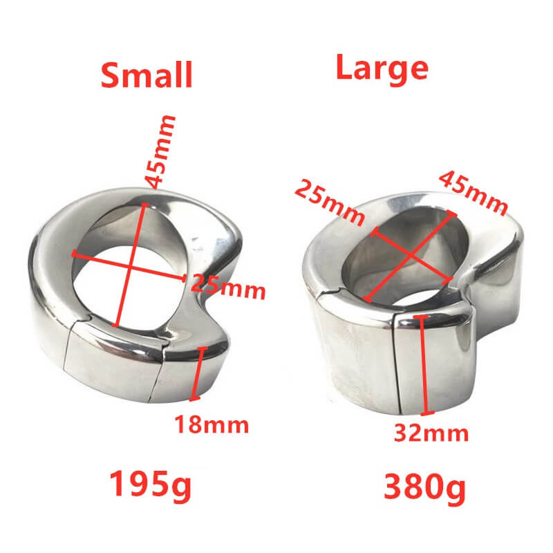 Stainless Steel Cock Ring Weight Male Metal Ball Stretcher