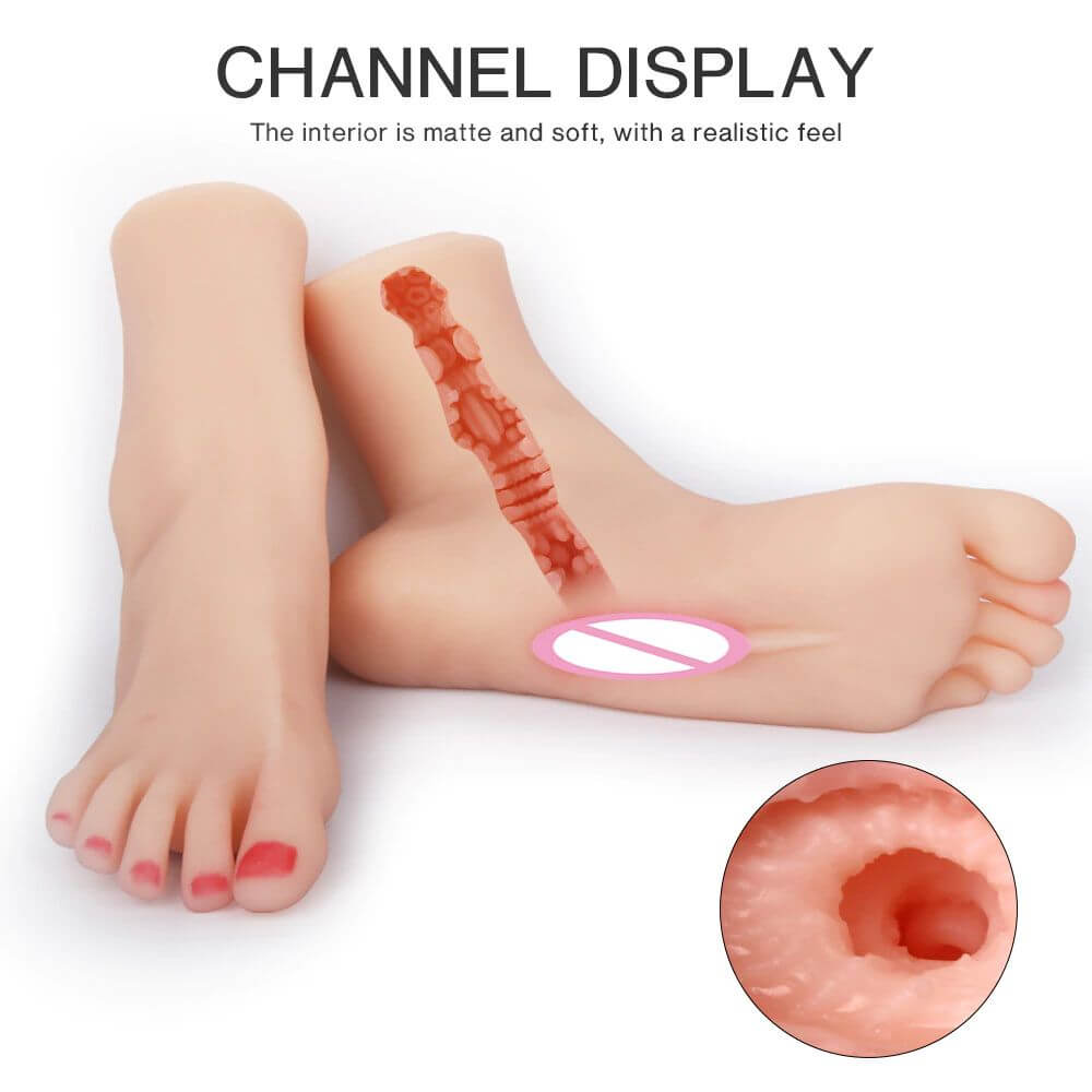 Premium Silicone Feet Fetish Pocket Pussy Realistic Vajankle Male sex toy