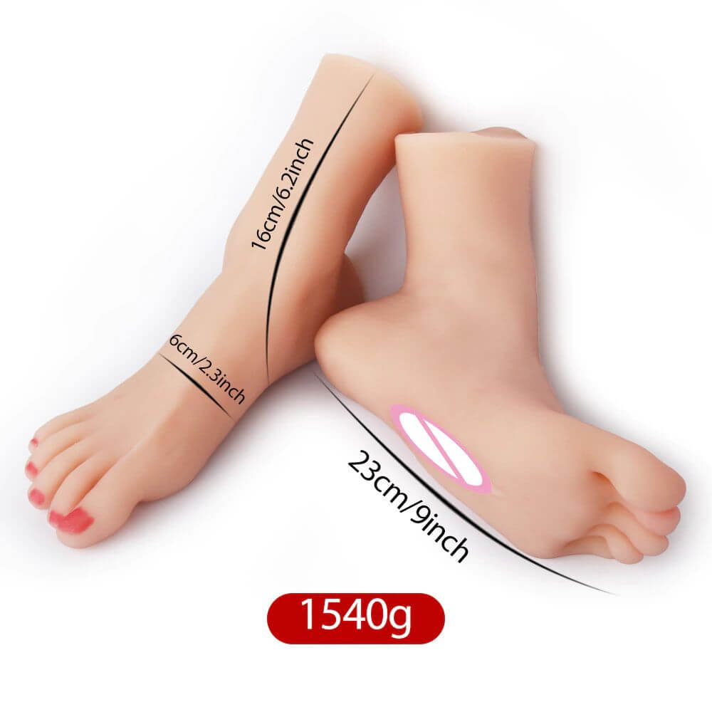 Premium Silicone Feet Fetish Pocket Pussy Realistic Vajankle Male sex toy