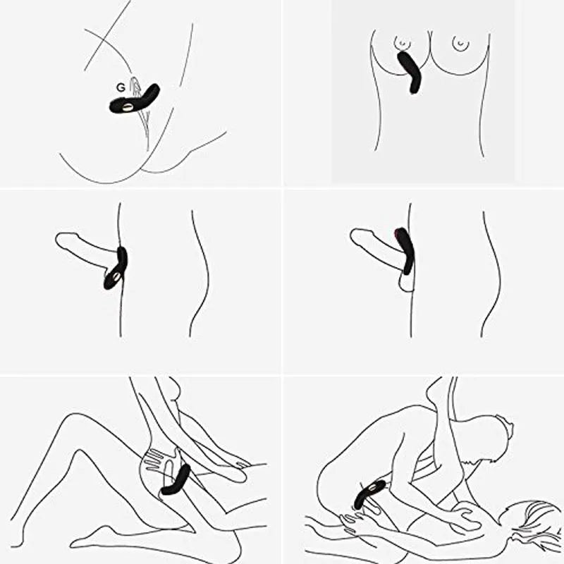 12 Vibrating Modes Soft Cock Ring Male Sex Toy For Sex Orgasm Male sex toy