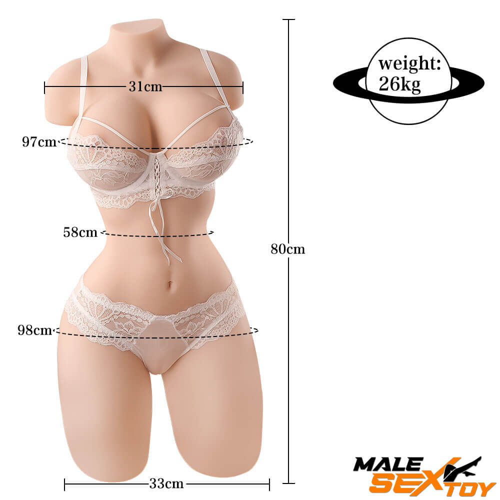 57.32lb Realistic Female Sex Doll Torso With Big Boobs Sex Stroker Male sex toy