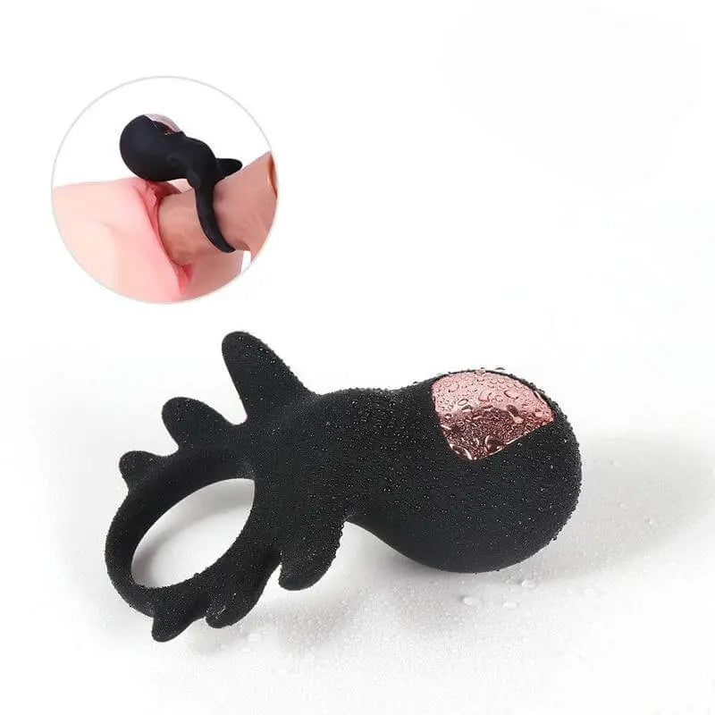 10 Vibrating Modes Vibrating Waterproof Silicone Cock Ring Male sex toy