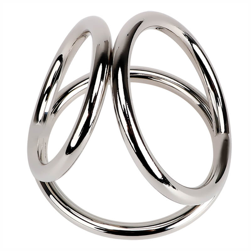 Metal Cock Ring Stainless Steel Ball Stretcher For Prolong Using