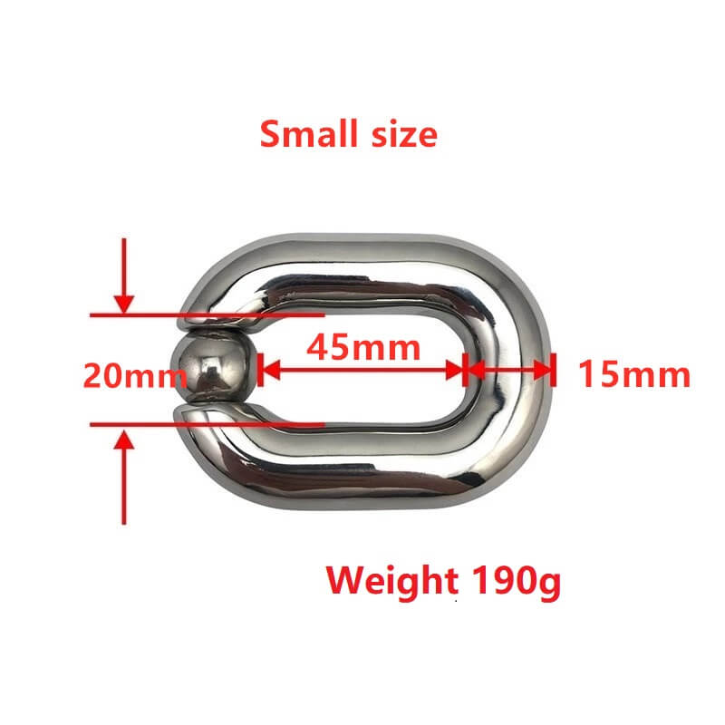 Stainless Steel Ball Scrotum Stretcher Cock Ring Metal Sex Toy