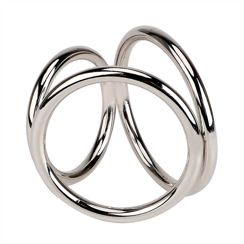 Metal Cock Ring Stainless Steel Ball Stretcher For Prolong Using Male sex toy