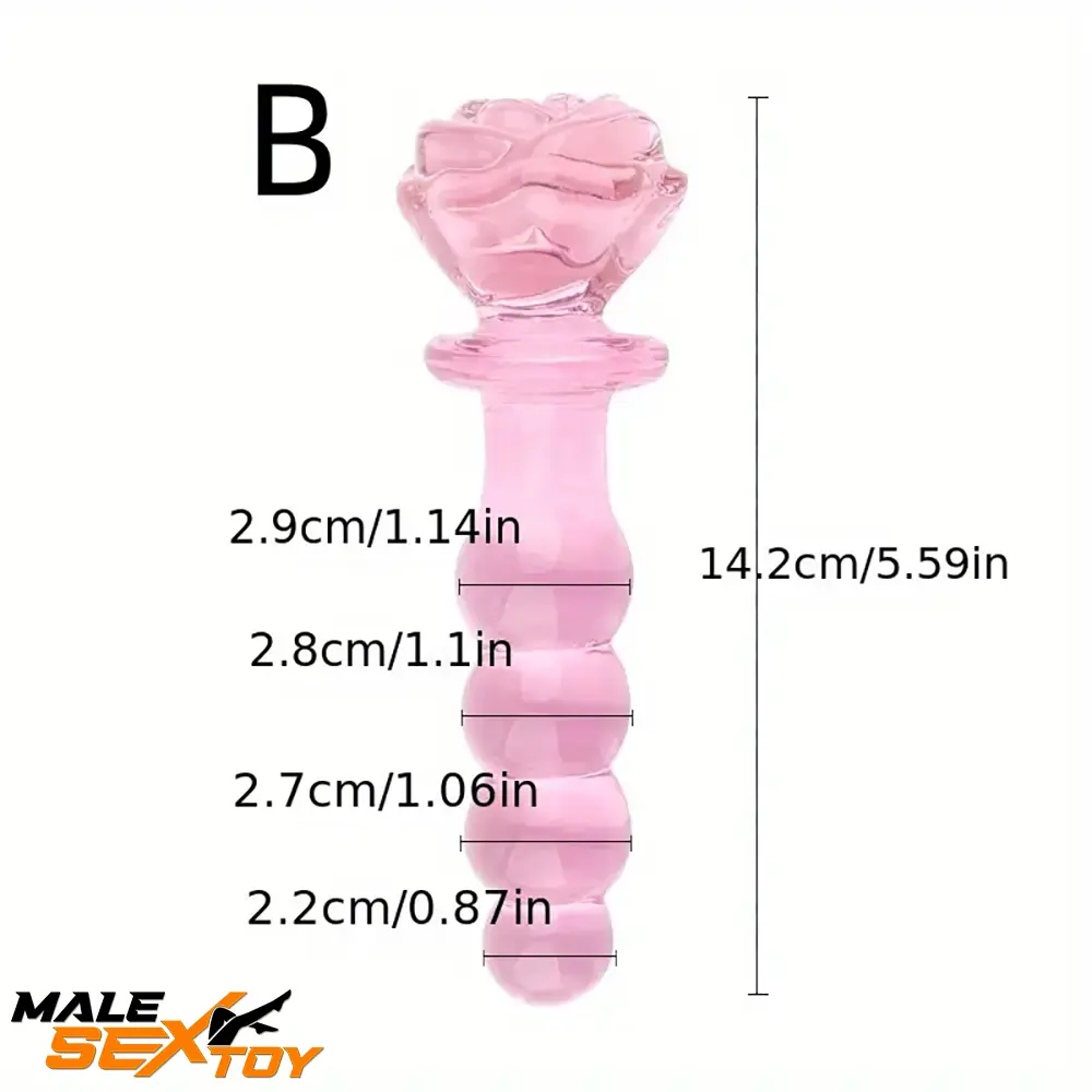 5.4in 5.7in Clear Elegant Unisex Glass Crystal Dildo For Female Using Male Sex Toy