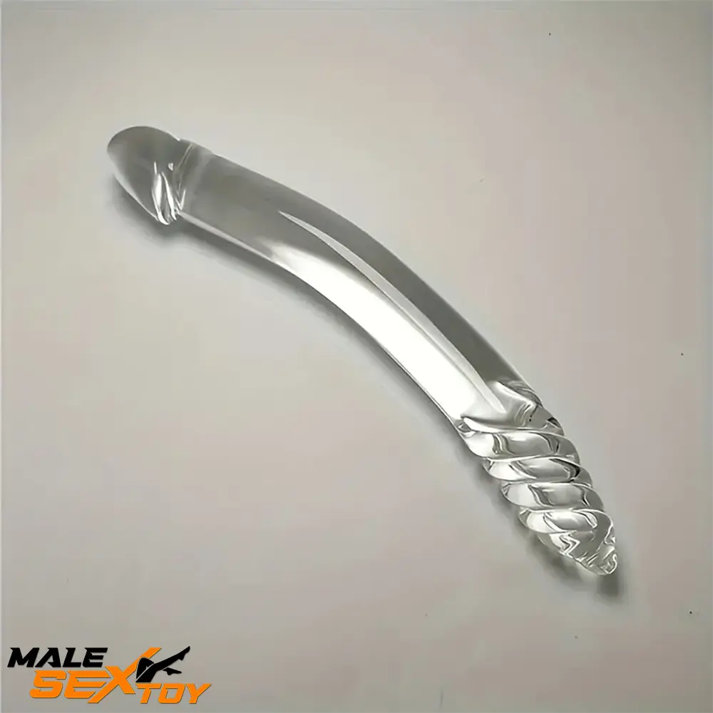 8.4in Clear Elegant Glass Crystal Dildo For Female Male Lesbian Using Male Sex Toy