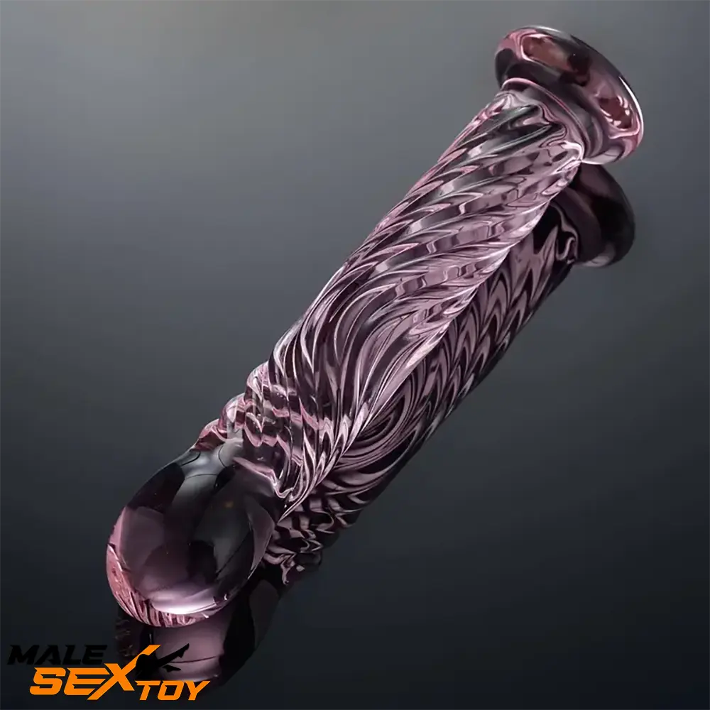 6.69in Realistic Pink Threaded Glass Dildo For Female Love Pleasure Male Sex Toy