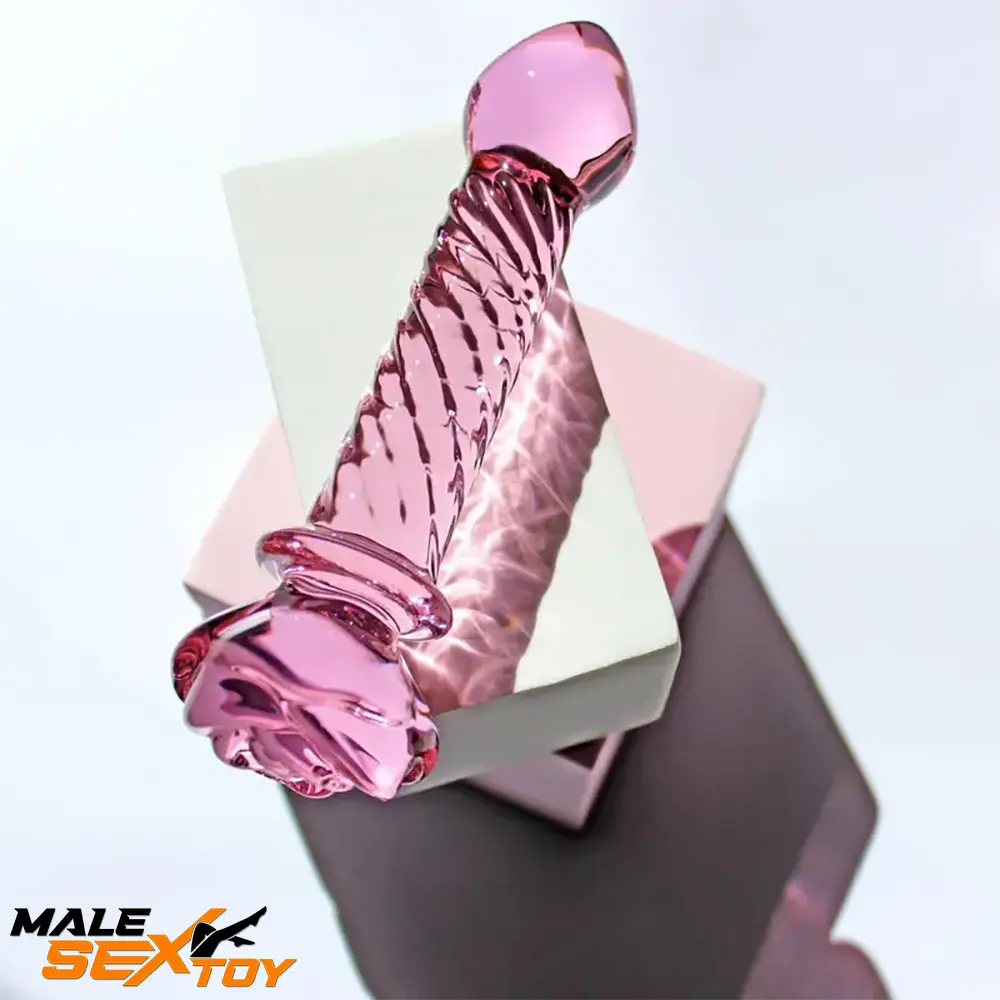 5.4in 5.7in Clear Elegant Unisex Glass Crystal Dildo For Female Using Male Sex Toy