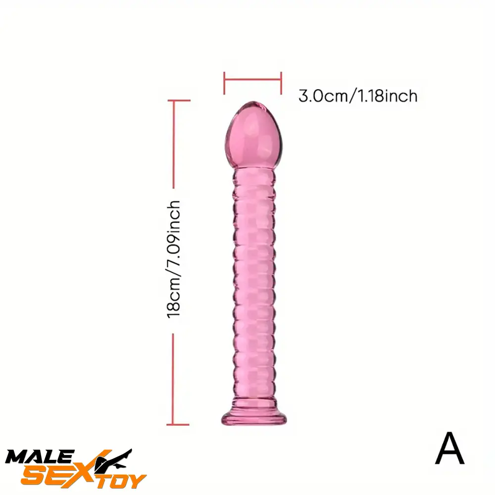 7.09in 7.28in 7.48in Clear Unisex Glass Crystal Dildo For G Spot Love Male Sex Toy